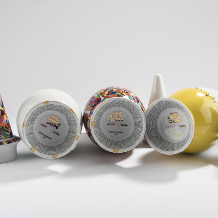 Bild 2 zu Objekt, Three covered vases from the '100% Make Up' series, 1992, Andreas Brandolini,Piero Gilardi,Alighiero Boetti, Alessi Tendentse, Crusinallo, 169A 107