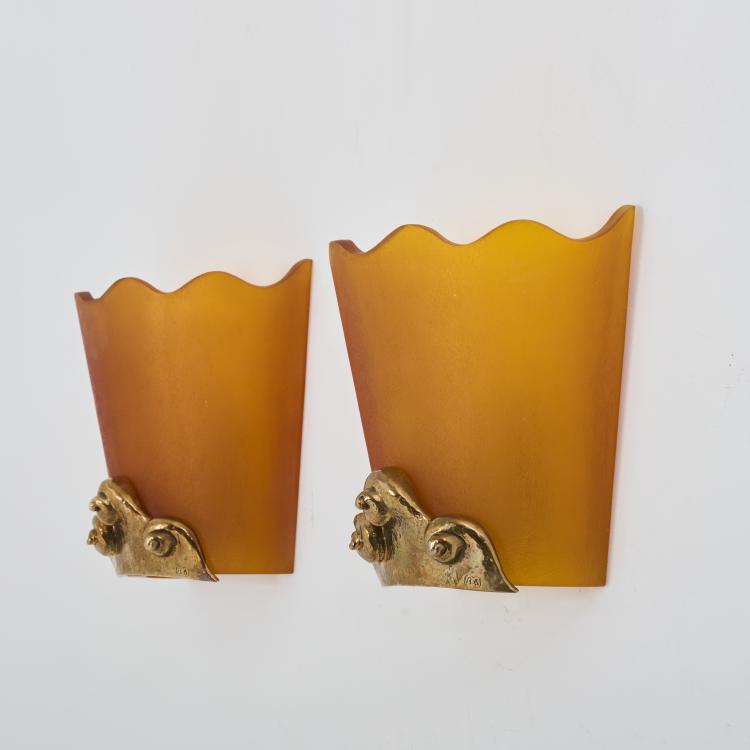 Hauptbild zu Objekt, Two 'Salambo' wall lights, c. 2000, Elizabeth Garouste,Mattia Bonetti, BGH Edition, Paris, 169A 132