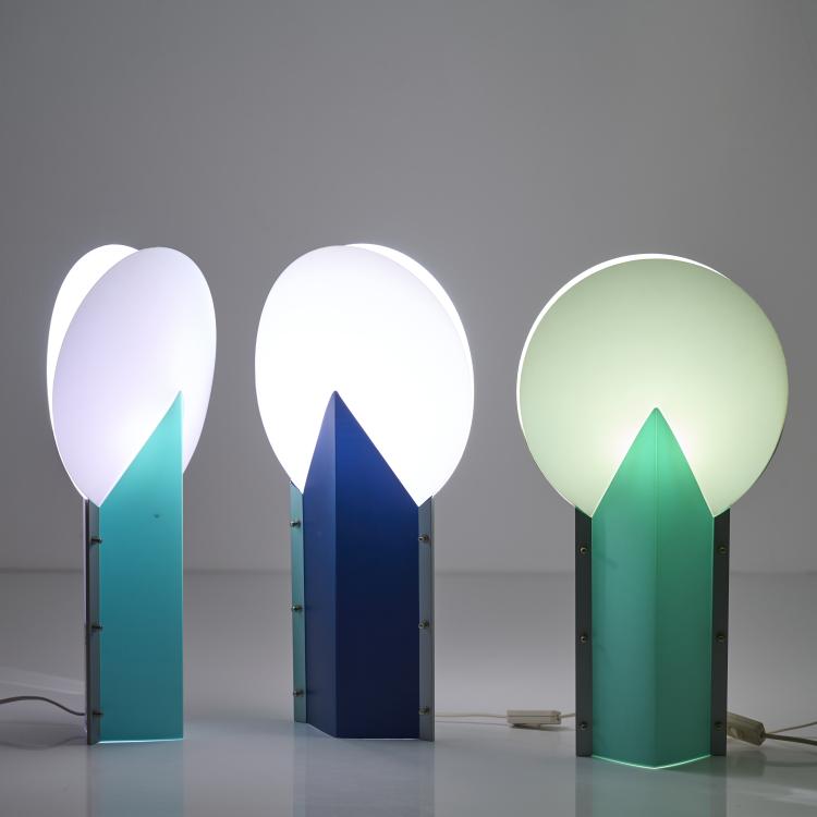Bild 1 zu Objekt, Drei Tischleuchten 'Moon', 1994, Samuel Parker, SLAMP, Rom, 169C 768