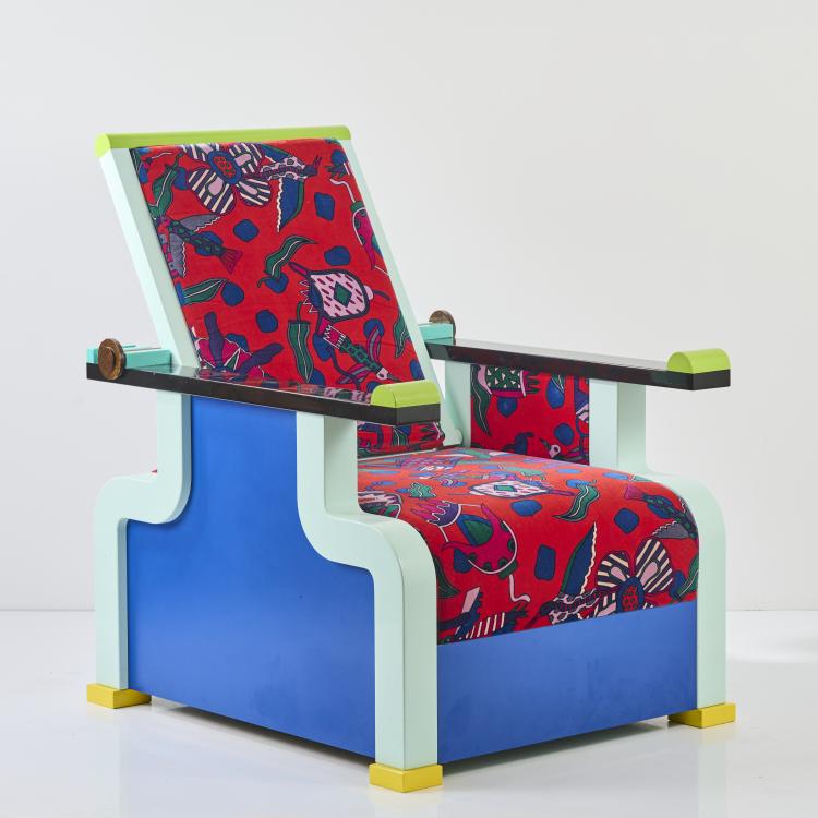 Hauptbild zu Objekt, 'Mamounia' armchair, 1985, Nathalie Du Pasquier,George J. Sowden, Memphis, Mailand, 170A 273