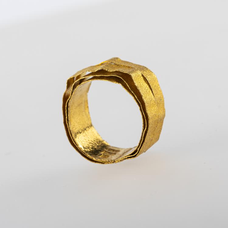 Bild 2 zu Objekt, Ring 'Crinkled paper', c. 1990, Yasuki Hiramatsu, 169D 823