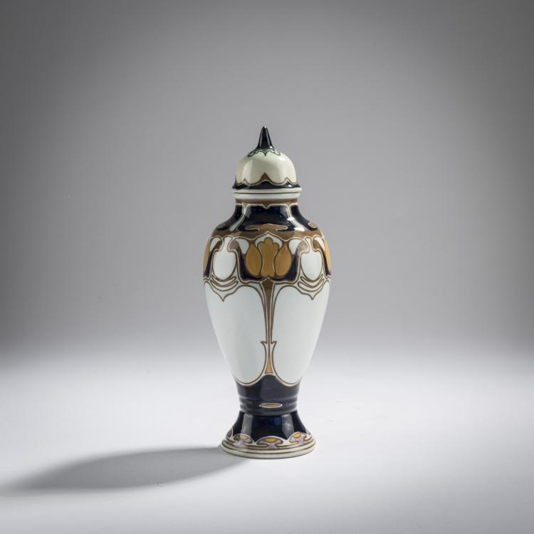Bild 1 zu Objekt, Deckelvase, um 1914, Samuel Schellink, Rozenburg, Den Haag, 168B 513