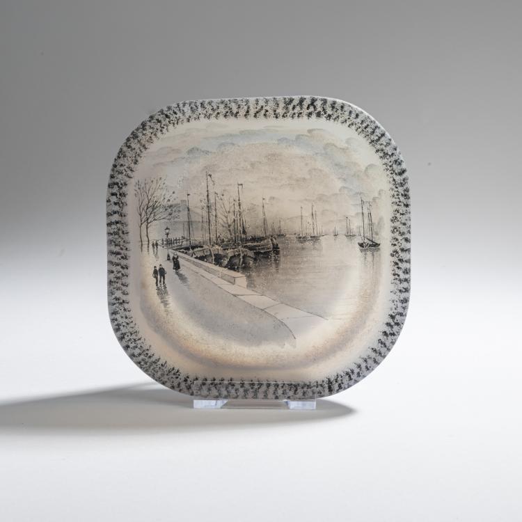 Bild 4 zu Objekt, 'Delft' dish, c. 1898, Daum Fr&egrave;res, Nancy, 168A 40