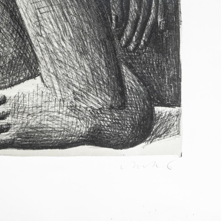 Bild 1 zu Objekt, 'Kopff&uuml;&szlig;ler mit einer Wunde', 1970, Horst Antes, Cercle Graphique Europ&eacute;en, 169E 939