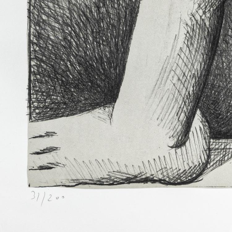 Bild 2 zu Objekt, 'Kopff&uuml;&szlig;ler mit einer Wunde', 1970, Horst Antes, Cercle Graphique Europ&eacute;en, 169E 939