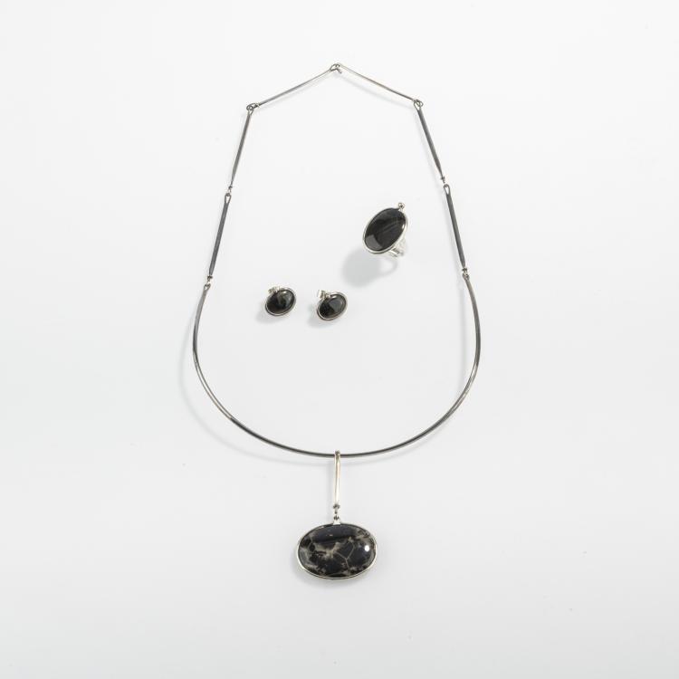 Hauptbild zu Objekt, Jewelry set, 1960s, Torun Vivianna B&uuml;low-H&uuml;be, 169D 793