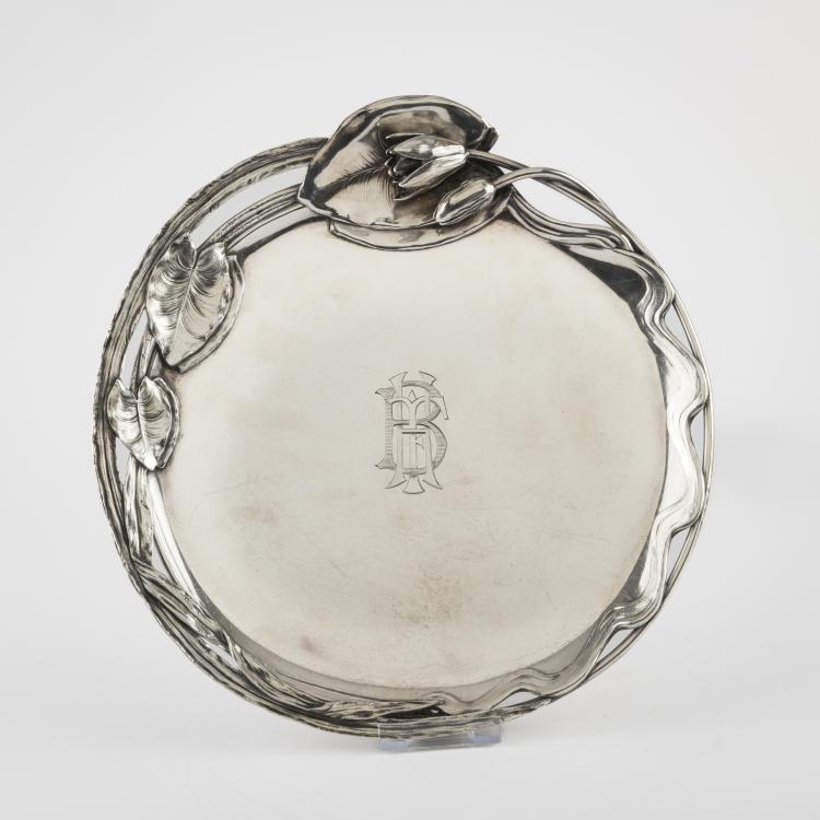 Hauptbild zu Objekt, Tablett 'Seerose', um 1900, Wilkens & S&ouml;hne, Bremen, 168B 435