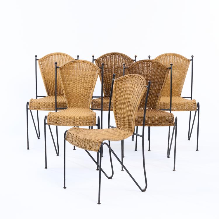 Bild 4 zu Objekt, Six chairs, 1960s, Frederick Weinberg, USA, 169C 666