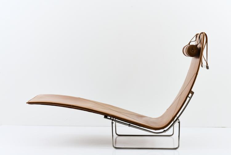 Hauptbild zu Objekt, 'PK 24' chaise longue, 1965, Poul Kjaerholm, Hansen Fritz, Kopenhagen, 169A 165