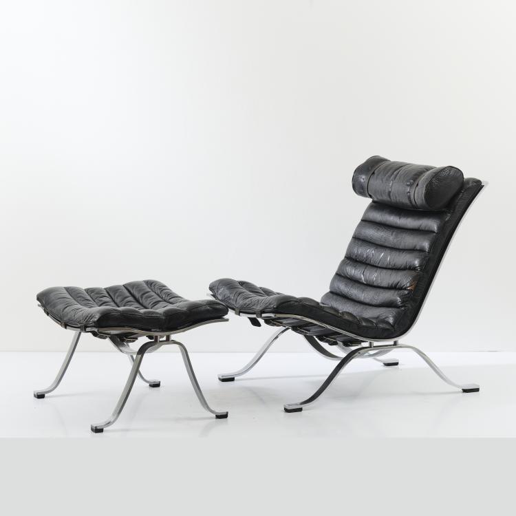 Bild 5 zu Objekt, 'Ari' lounge chair with ottoman, 1966, Arne Norell, Norell M&ouml;bler, Aneby, 169A 164