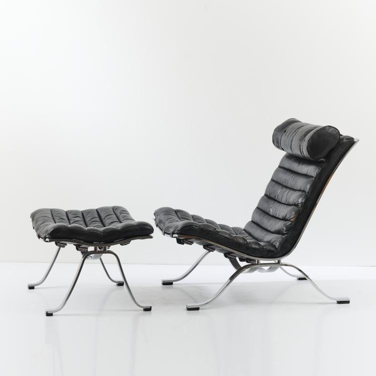 Bild 6 zu Objekt, 'Ari' lounge chair with ottoman, 1966, Arne Norell, Norell M&ouml;bler, Aneby, 169A 164