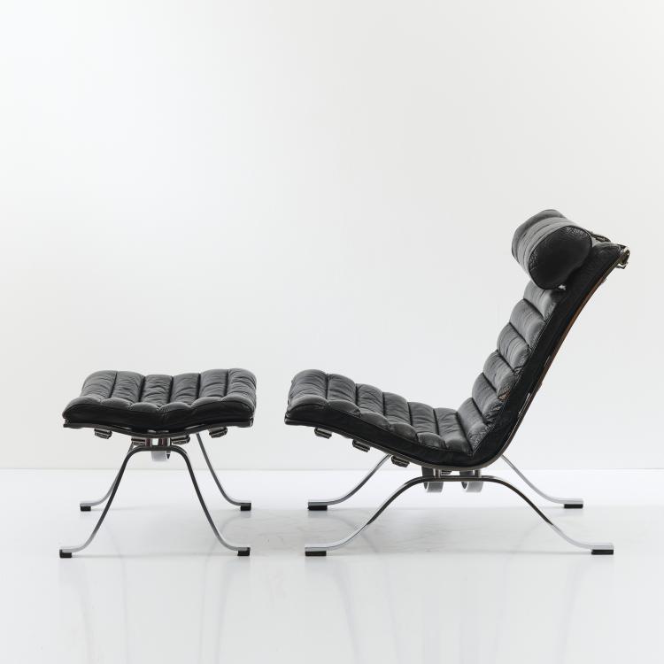 Bild 7 zu Objekt, 'Ari' lounge chair with ottoman, 1966, Arne Norell, Norell M&ouml;bler, Aneby, 169A 164