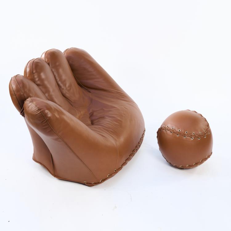 Hauptbild zu Objekt, Sessel 'Joe' mit Ottoman, 1971 / 2020, Jonathan De Pas,Donato D'Urbino,Paolo Lomazzi, Poltronova, Pistoia, 169A 89