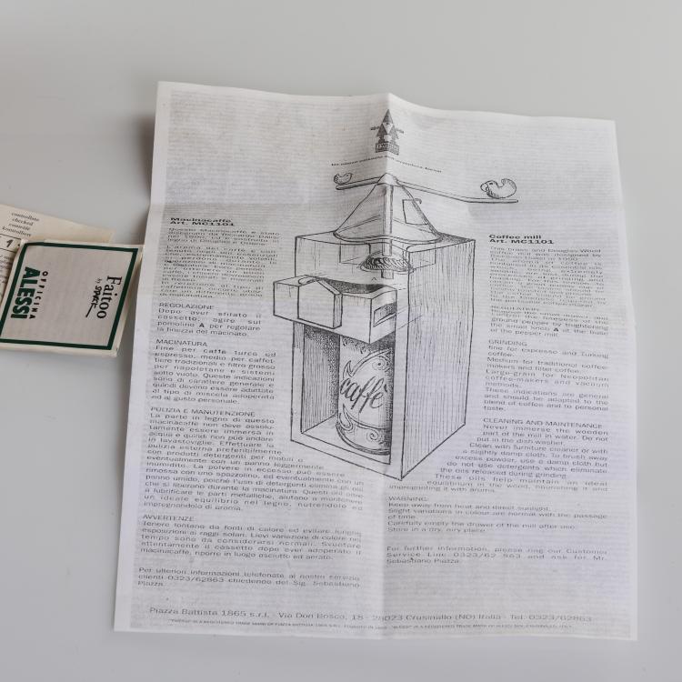 Bild 7 zu Objekt, Kaffeem&uuml;hle 'MC1101', 1990, Riccardo Dalisi, Alessi Twergi, Crusinallo, 169B 392