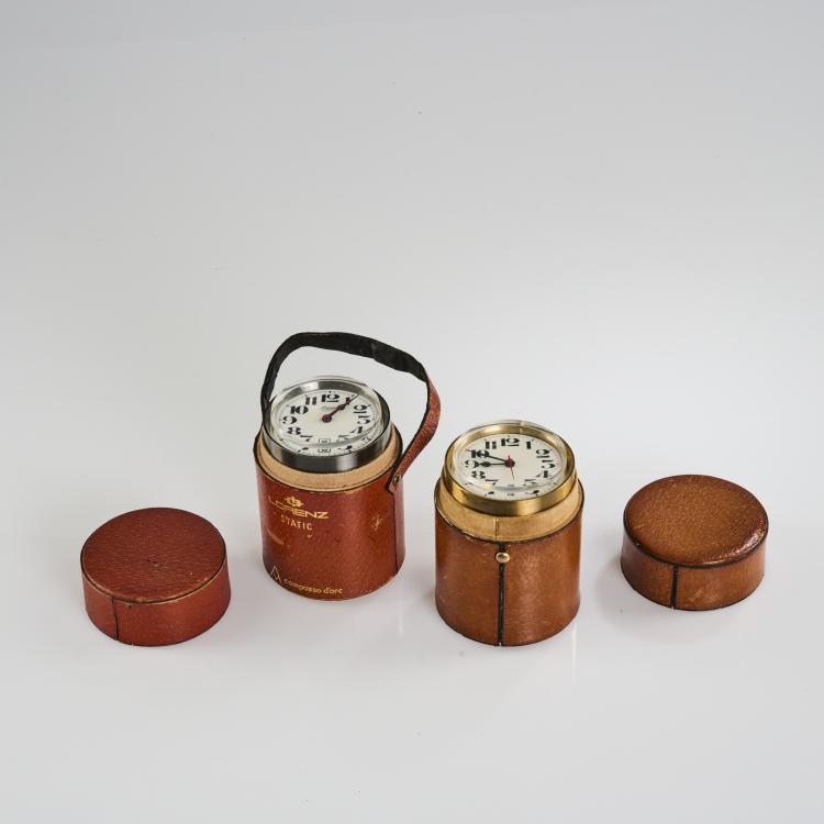 Hauptbild zu Objekt, Zwei Tischuhren 'Static', 1959, Richard Sapper, Lorenz, Mailand, 169B 219