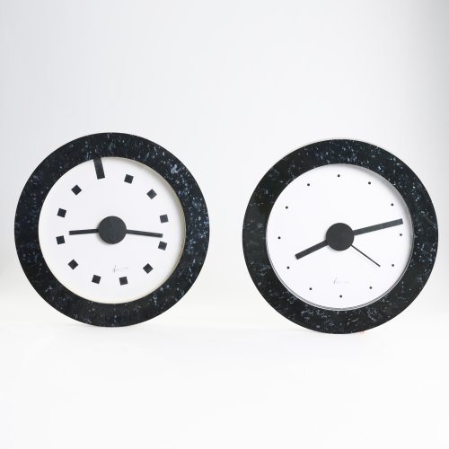 Two wall clocks, 1980s