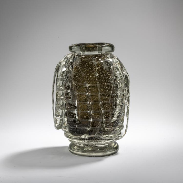 Hauptbild zu Objekt, 'A bullicante grigio oro' vase, 1937, Flavio Poli, Seguso Vetri d'Arte, Murano, 170C 637