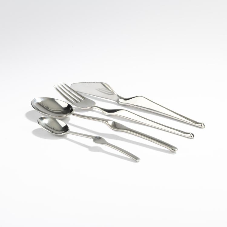 Bild 2 zu Objekt, 24-piece 'Ergonomica' cutlery, c. 1990, Angelo Mangiarotti, Mepra, Lumezzane, 169C 523