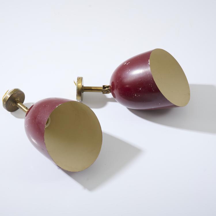 Bild 2 zu Objekt, Zwei Wandleuchten, um 1950, Italien, 169C 578