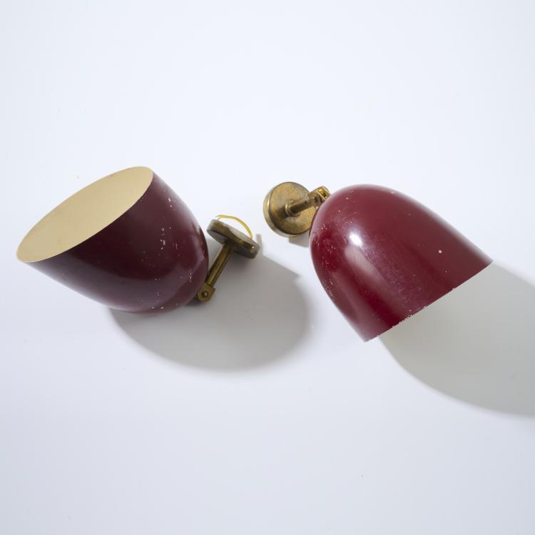 Bild 3 zu Objekt, Zwei Wandleuchten, um 1950, Italien, 169C 578