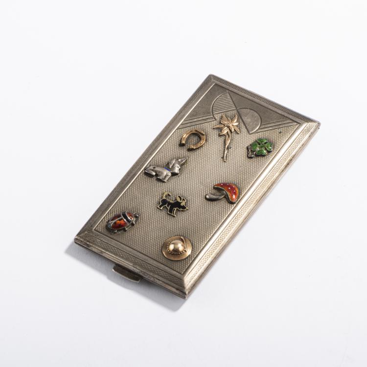 Hauptbild zu Objekt, Cigarette case with lucky charms, c. 1934, Polen, 172E 737