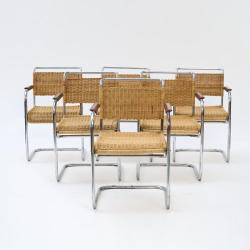Six 'SS 32' cantilever chairs, c. 1930