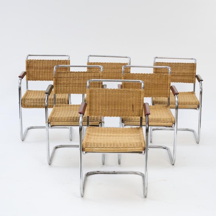 Bild 5 zu Objekt, Six 'SS 32' cantilever chairs, c. 1930, Anton Lorenz, Desta, Berlin, 169A 15