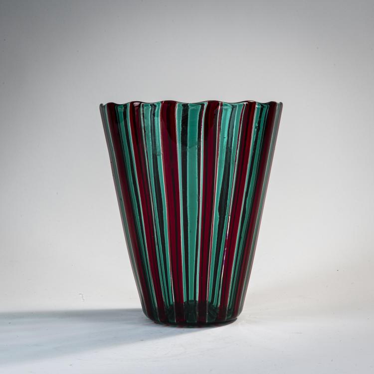 Hauptbild zu Objekt, Vase 'A canne', um 1946/47, Gio Ponti, Venini & C., Murano, 170C 540