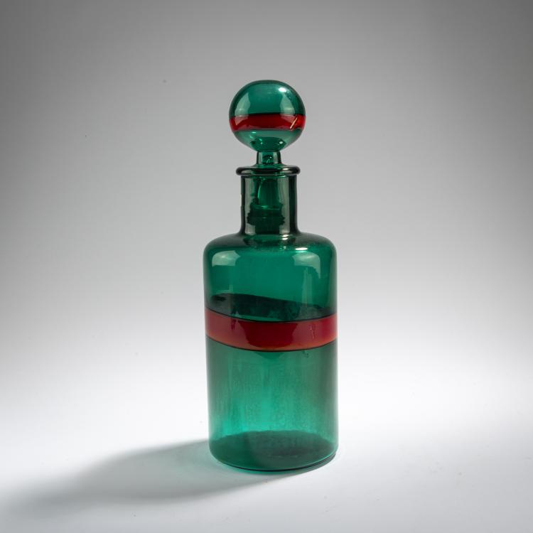 Hauptbild zu Objekt, 'A fasce' bottle with stopper, c. 1950, Fulvio Bianconi, Venini & C., Murano, 170C 548