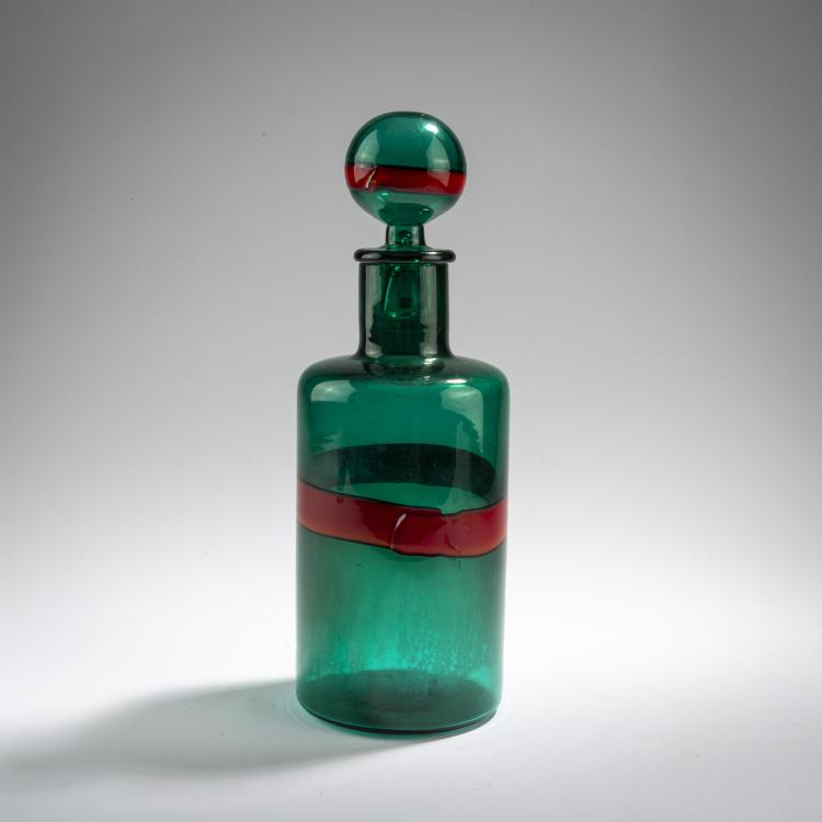 Bild 1 zu Objekt, 'A fasce' bottle with stopper, c. 1950, Fulvio Bianconi, Venini & C., Murano, 170C 548