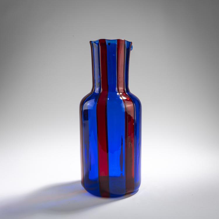 Hauptbild zu Objekt, 'A fasce verticale' carafe, c. 1951, Fulvio Bianconi, Venini & C., Murano, 170C 558