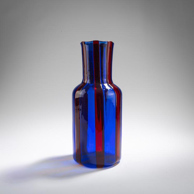 Bild 1 zu Objekt, 'A fasce verticale' carafe, c. 1951, Fulvio Bianconi, Venini & C., Murano, 170C 558