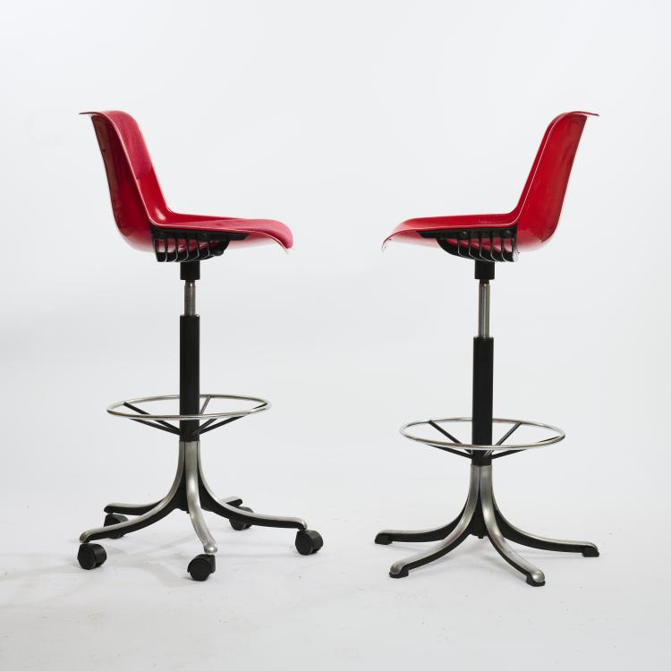 Bild 2 zu Objekt, Zwei Barhocker 'Modus', um 1972, Tecno, Mailand, 169B 316