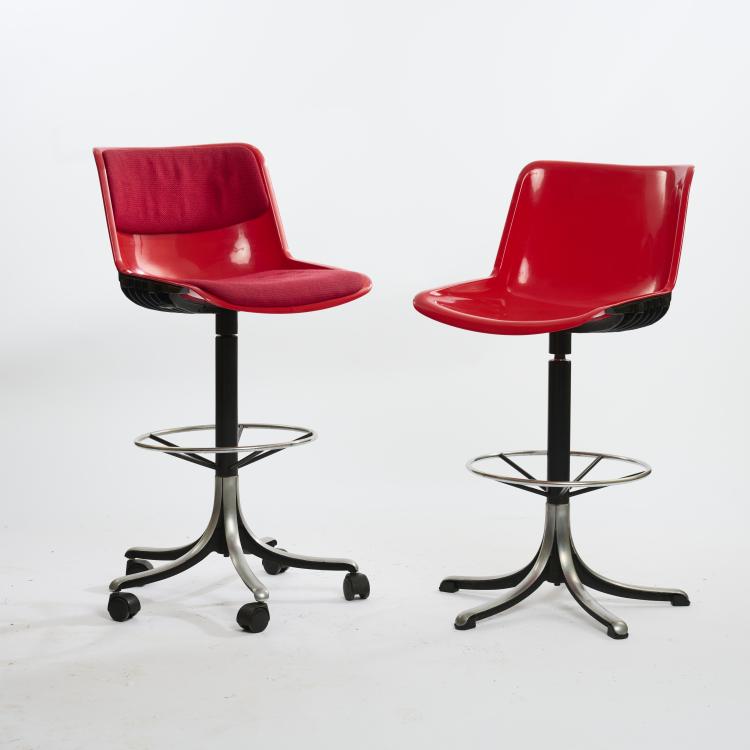 Bild 3 zu Objekt, Zwei Barhocker 'Modus', um 1972, Tecno, Mailand, 169B 316