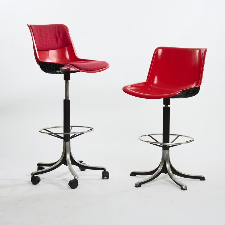 Bild 4 zu Objekt, Zwei Barhocker 'Modus', um 1972, Tecno, Mailand, 169B 316