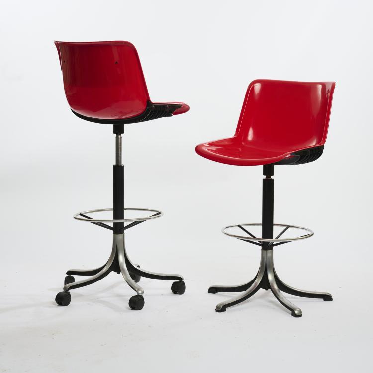 Bild 5 zu Objekt, Zwei Barhocker 'Modus', um 1972, Tecno, Mailand, 169B 316