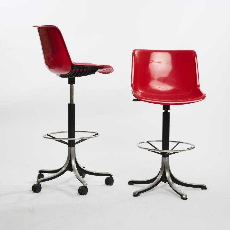 Bild 6 zu Objekt, Zwei Barhocker 'Modus', um 1972, Tecno, Mailand, 169B 316