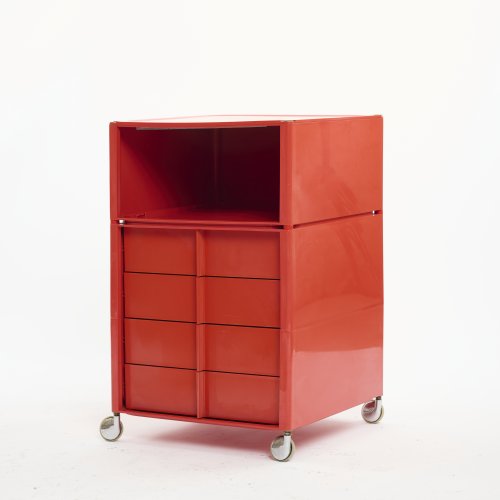 Small cabinet on wheels from the 'Square Plastic System', c. 1969