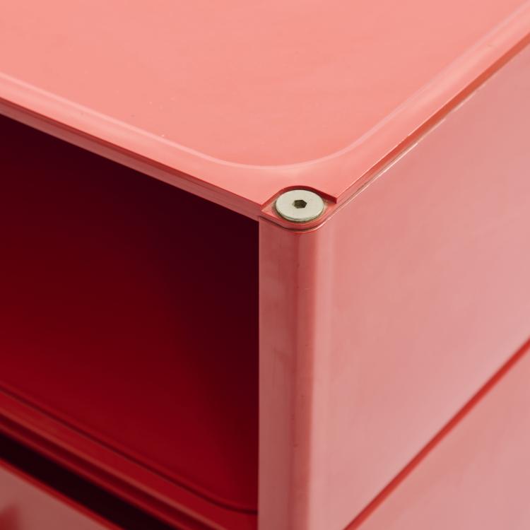 Bild 4 zu Objekt, Small cabinet on wheels from the 'Square Plastic System', c. 1969, Joe Colombo, Elco, Scorz&egrave;, 169B 274
