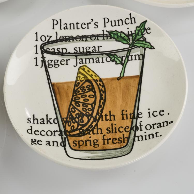 Bild 3 zu Objekt, Acht Untersetzer 'Cocktails', 1950er Jahre, Piero Fornasetti, Fornasetti, Mailand, 169B 205