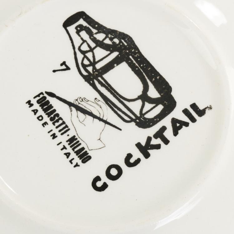 Bild 4 zu Objekt, Acht Untersetzer 'Cocktails', 1950er Jahre, Piero Fornasetti, Fornasetti, Mailand, 169B 205