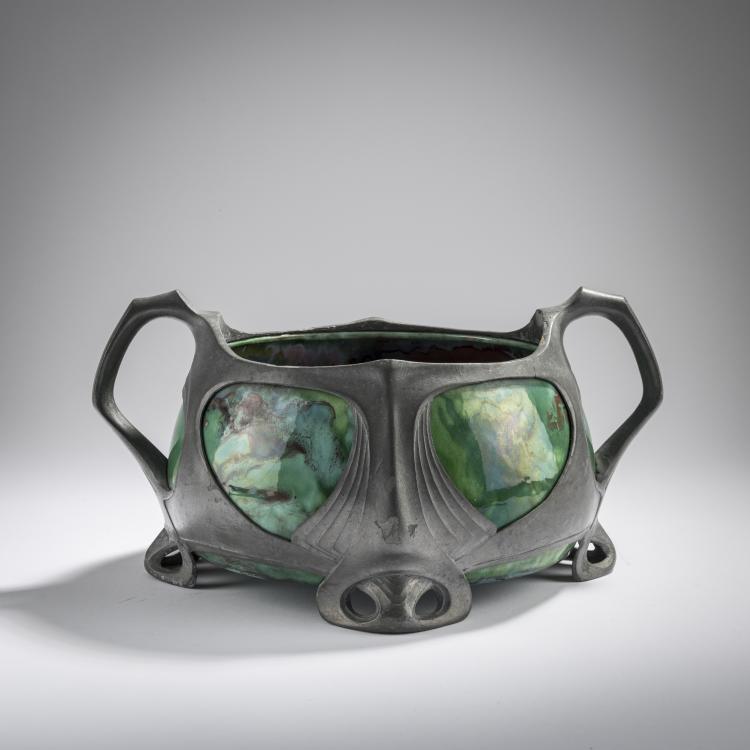 Hauptbild zu Objekt, Blumenschale, 1901/02, Scherf, Walter, N&uuml;rnberg; Zsolnay, P&eacute;cs, 168B 402