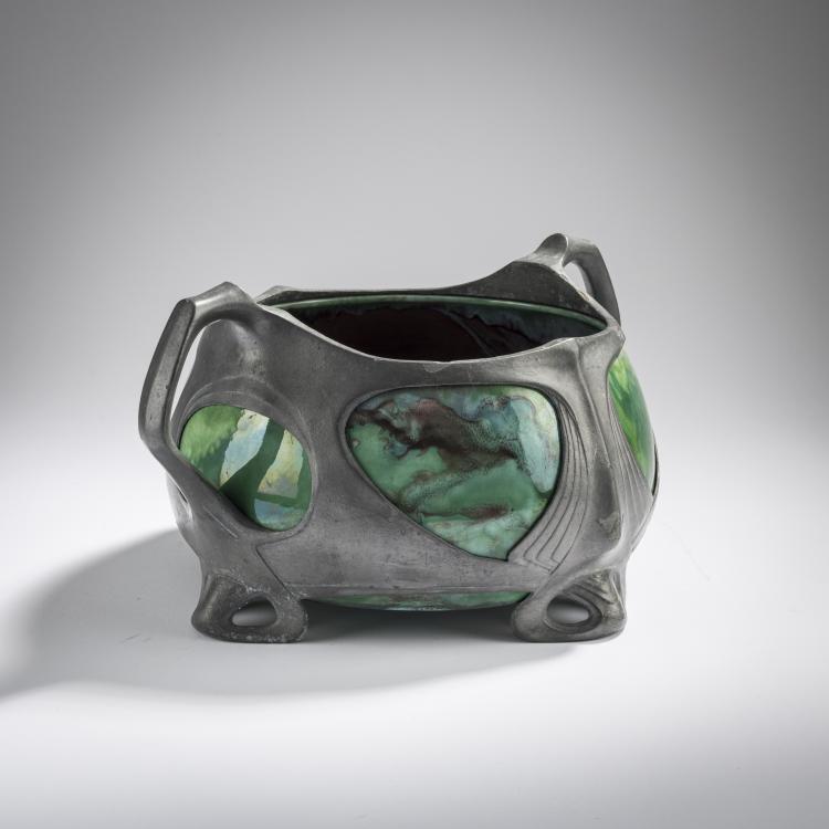 Bild 1 zu Objekt, Blumenschale, 1901/02, Scherf, Walter, N&uuml;rnberg; Zsolnay, P&eacute;cs, 168B 402