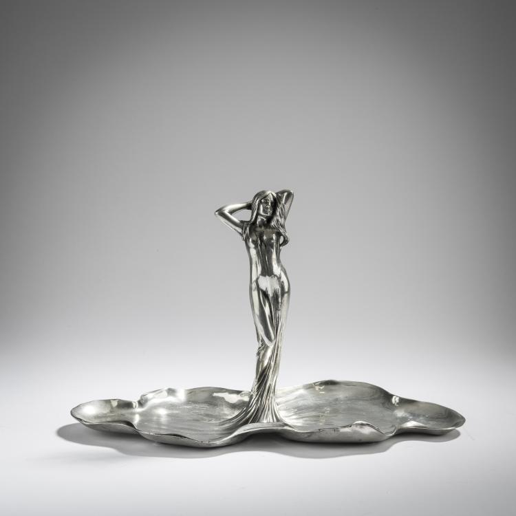 Hauptbild zu Objekt, Centerpiece with girl figure, 1903, WMF, Geislingen, 168B 409