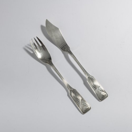 Fish knife and fish fork 'Behrens' - '4800', 1900/01