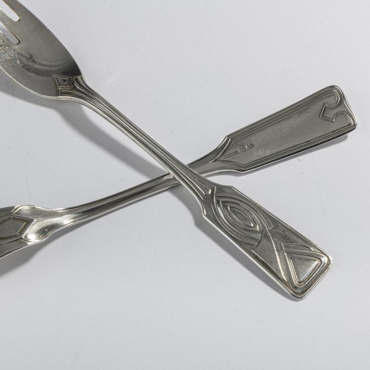Bild 1 zu Objekt, Fischmesser und Fischgabel 'Behrens' - '4800', 1900/01, Peter Behrens, R&uuml;ckert, M.J., Mainz, 168B 428