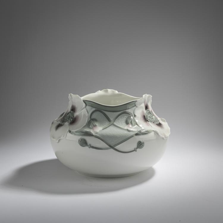 Bild 1 zu Objekt, Cachepot 'Mohnbl&uuml;ten', um 1902, Nils Erik Lundstr&ouml;m, R&ouml;rstrands Porslinsfabriker, Lidk&ouml;ping, 168B 511