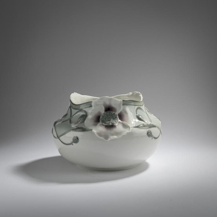 Bild 2 zu Objekt, Cachepot 'Mohnbl&uuml;ten', um 1902, Nils Erik Lundstr&ouml;m, R&ouml;rstrands Porslinsfabriker, Lidk&ouml;ping, 168B 511