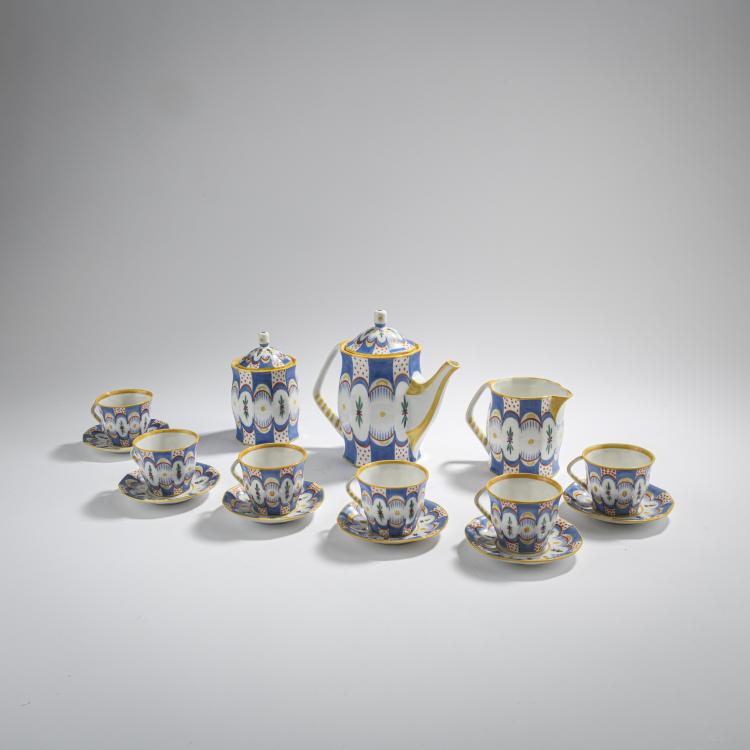Bild 1 zu Objekt, Mocha Service, c. 1920, Schnabel & Sohn, Dessendorf (Dessn&aacute;), 168B 502