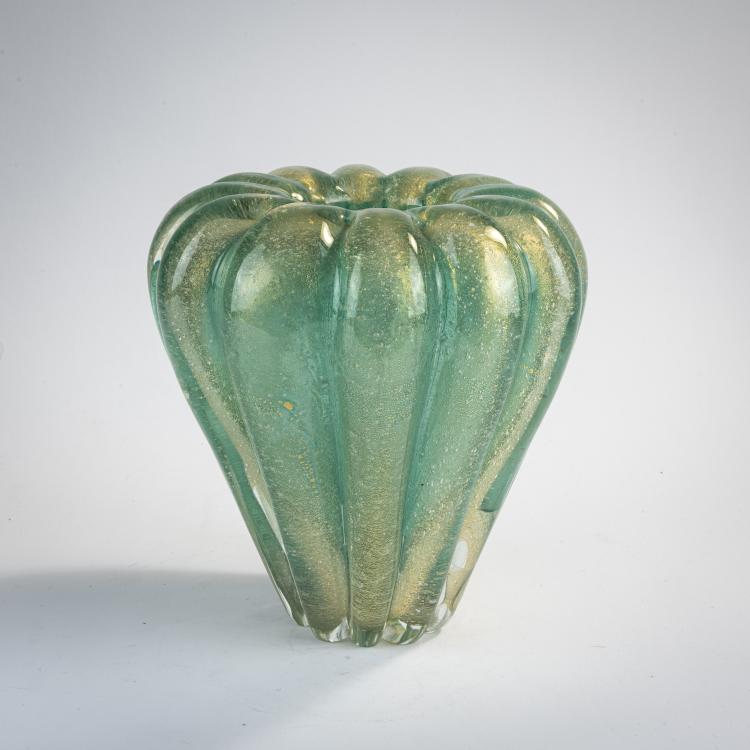 Bild 1 zu Objekt, 'Sommerso a bollicine' vase, 1939, Flavio Poli, Seguso Vetri d'Arte, Murano, 170C 640